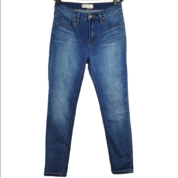 Free People High Waist Medium Wash Ankle Skinny Denim Jeans Women's Size 26 - Picture 8 of 8